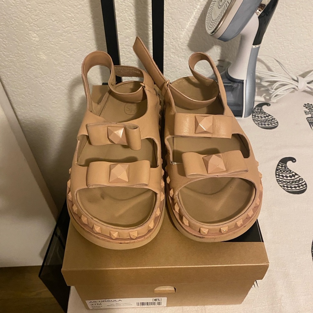 Ash Tan Studded Sandals